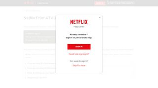 
                            4. Netflix Error ATV-ui92