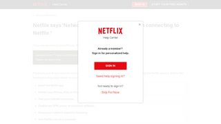 
                            7. Netflix says 'Network error: There is a problem connecting ...