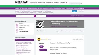 
                            6. Netgear Default Password list - NETGEAR Communities