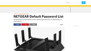 
                            6. NETGEAR Default Password List (Updated August 2019)