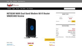 
                            9. NETGEAR N600 Dual Band Modem Wi-Fi Router WNDR3400 …