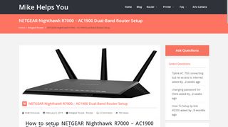 
                            8. NETGEAR Nighthawk R7000 – AC1900 Dual …