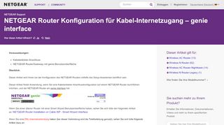 
                            4. NETGEAR Router Konfiguration für Kabel-Internetzugang ...