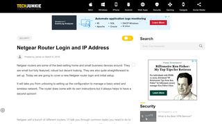 
                            6. Netgear Router Login and IP Address - techjunkie.com