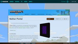 
                            9. Nether Portal | Minecraft Wiki | FANDOM powered by Wikia