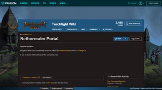 
                            3. Netherrealm Portal | Torchlight Wiki | FANDOM powered by Wikia