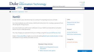 
                            4. NetID | Duke University OIT