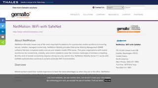 
                            9. NetMotion: WiFi with SafeNet - Gemalto