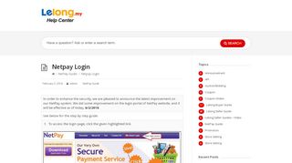 
                            7. Netpay Login – Lelong.my Help