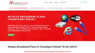 
                            6. Netplus Brodband Plans Chandigarh Mohali