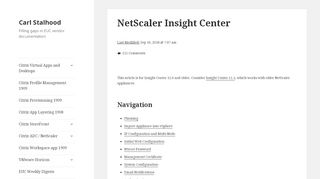 
                            4. NetScaler Insight Center – Carl Stalhood