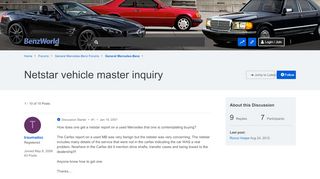 
                            9. Netstar vehicle master inquiry | Mercedes-Benz Forum - Benzworld