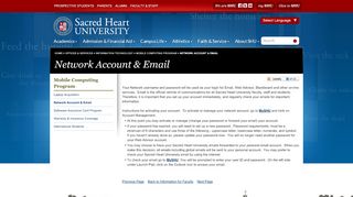 
                            4. Network Account & Email | Sacred Heart University Connecticut