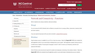 
                            9. Network and Connectivity - Functions - NCCU.edu