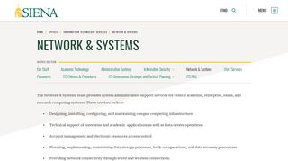 
                            6. Network & Systems | Siena College