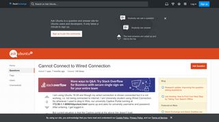 
                            7. networking - Cannot Connect to Wired Connection - Ask Ubuntu