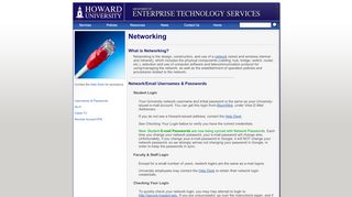 
                            4. Networking - Technology - Howard University