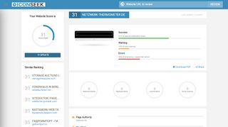 
                            9. Netzwerk-thermometer.de - SEO Checker - Website Review