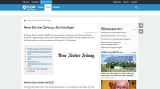 
                            9. Neue Zürcher Zeitung: Abo kündigen - recht-finanzen.de