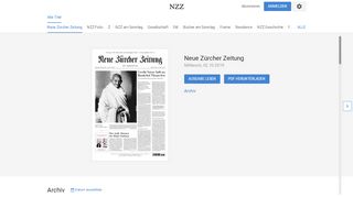 
                            2. Neue Zürcher Zeitung - E-Paper - NZZ