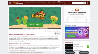 
                            8. Neues Online Casino: La Fiesta Casino - casinoratgeber.de