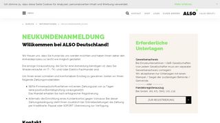 
                            3. Neukundenanmeldung - ALSO Deutschland GmbH