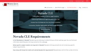 
                            9. Nevada CLE Requirements - - Marino Legal