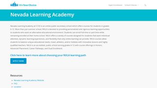 
                            8. Nevada Learning Academy | It's Your Choice