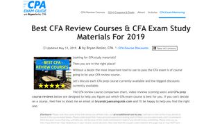 
                            9. (NEW) 10 Best CFA Review Courses For 2019 CFA Exam ...