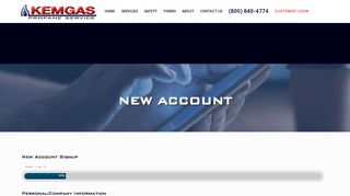 
                            3. New Account | Kemgas