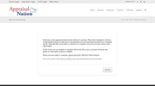 
                            8. New Account Setup - Appraisal Nation