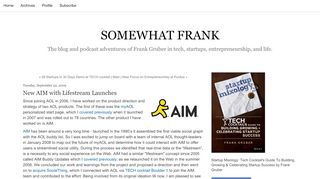 
                            4. New AIM with Lifestream Launches - SOMEWHAT FRANK