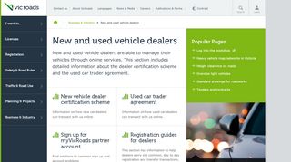 
                            1. New and used vehicle dealers : VicRoads