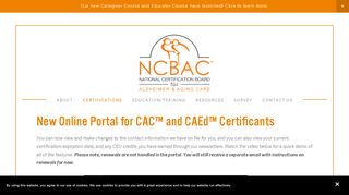 
                            9. New Certificant Portal — NCBAC™ National Certification Board for ...