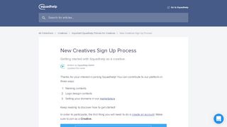 
                            3. New Creatives Sign Up Process | Squadhelp Help Center