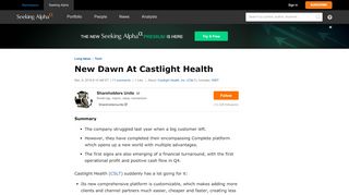 
                            9. New Dawn At Castlight Health - Castlight Health, Inc. (NYSE:CSLT ...