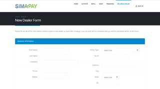 
                            4. New Dealer Form - Simapay Dealer Portal