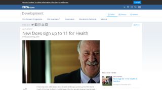 
                            5. New faces sign up to 11 for Health - FIFA.com