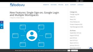 
                            8. New Features: Single Sign-on, Google Login and Multiple ... - Todo.vu