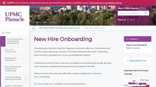 
                            1. New Hire Onboarding | Pre-Employment Physical ... - UPMC Pinnacle