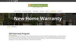 
                            1. New Home Warranty | Smith Douglas Homes