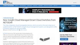 
                            11. New Insight Cloud Managed Smart Cloud Switches from NETGEAR ...