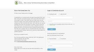 
                            3. New Jersey Examinee Portal - TASC test