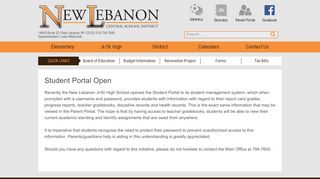 
                            8. New Lebanon CSD Student Portal Open