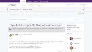 
                            10. New Link For Optik On The Go On A Computer - TELUS ...