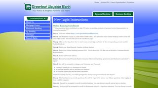 
                            5. New Login Instructions - - Greenleaf Wayside Bank