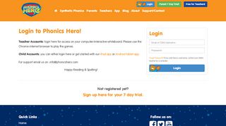 
                            8. New Login - Phonics Hero