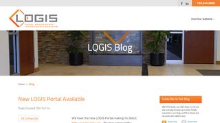 
                            9. New LOGIS Portal Available : LOGIS