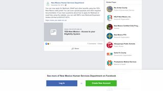 
                            4. New Mexico Human Services Department - facebook.com