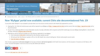 
                            7. New 'MyApps' portal now available; current Citrix site decommissioned ...